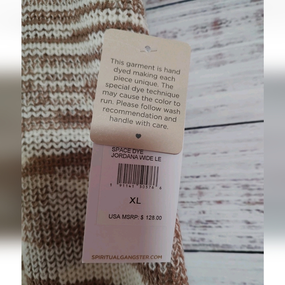 Spiritual Gangster Jordana Space Dye Wide Leg Knit Pants XL NWT - Picture 5 of 8